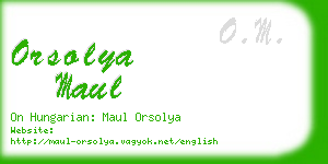 orsolya maul business card